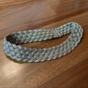 Gold plated woven necklace